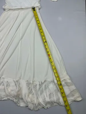 Auditions White Textures Mesh Long Sleeve Maxi Gown with Low Back and Lace Hem D thumbnail 12