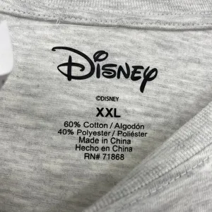 Disney Mickey Mouse T Shirt Short Sleeve Crew Neck Gray Womens XXL thumbnail 3