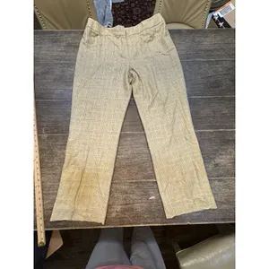 Vintage Carlisle Silk Wool Blend Textured Plaid Trouser Size 14‎ Lined thumbnail 3