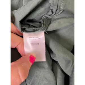 Theory Cotton Poplin Shift Dress‎ Green Size 10 Lagenlook Minimalist Pockets thumbnail 7