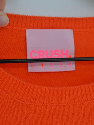 Crush Cashmere 100% Cashmere Crewneck Sweater Orange Sz 1 thumbnail 2