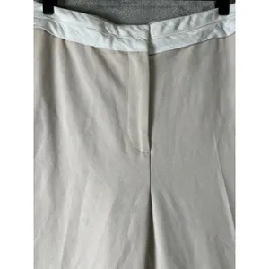 Reiss Ivory Wide Leg Trousers High Rise Tailored Dress Pants Size US 8 Office thumbnail 2