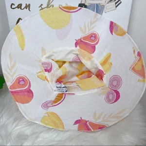 Charlie Holiday Indie Fruity Print Bucket Hat Vacation Resort Beach Summer Y2K thumbnail 3