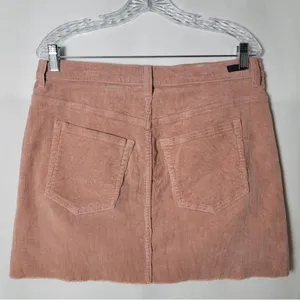 Sneak Peak Mauve Dusty Rose Pink Corduroy Mini Skirt Large thumbnail 3