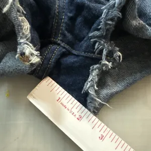 Levis 501 Premium Shorts Womens 28 Blue High Rise Distressed Cutoff Denim thumbnail 15