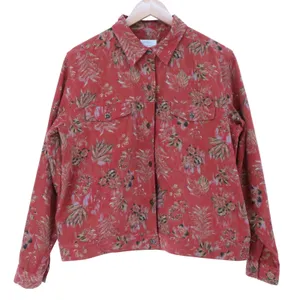 Christopher & Banks Vtg 90s Floral Button Down Shirt Jacket‎ Womens Shacket Western Stretch Size L thumbnail 1