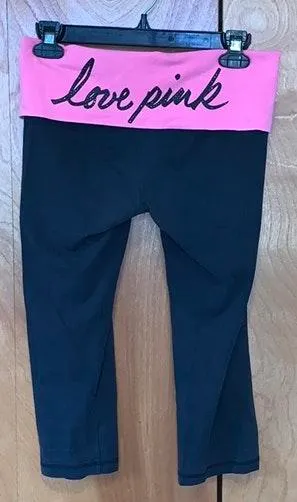 PINK Cropped Workout Leggings thumbnail 1
