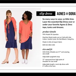 Agnes and Dora Slip Dress - Navy thumbnail 6