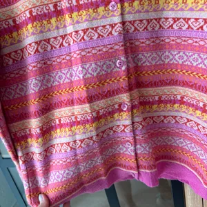 Vintage Lilly Pulitzer cashmere fair isle cardigan sweater colorful top set knit thumbnail 8