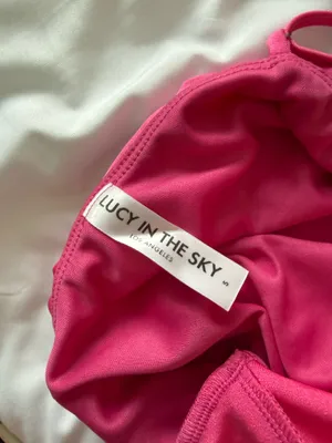 Lucy in the Sky Pink Satin Bodycon mini Dress size small thumbnail 5