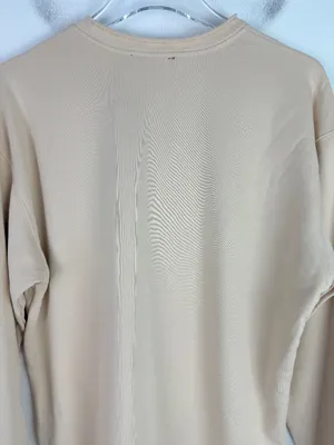 NWOT Naked Wardrobe Distressed Oversized Sweatshirt Cream Size Small S NEW thumbnail 7
