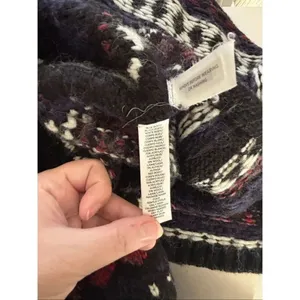 LOFT Alpaca Wool Cardigan Sweater Vest Poncho Blanket Open Front Chunky XS/S thumbnail 3