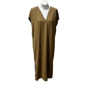 Prologue Women's Sleeveless Brown Maxi Dress Size L V-Neck Long thumbnail 8