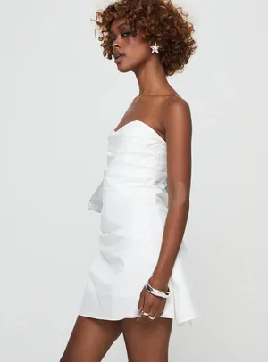 Princess Polly White Bradwell Mini Dress thumbnail 2