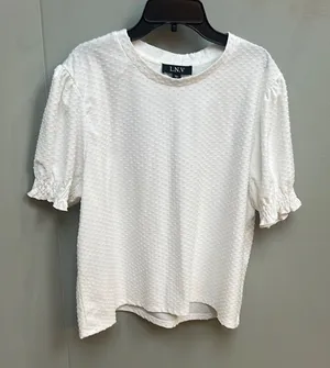 Women's White Textured Top Size XL thumbnail 1