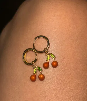 Lisa Says Gah Cherry Charm earring from Orange Red thumbnail 1