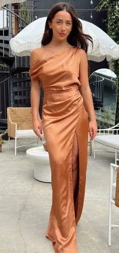 Elegant New Show Me Your Mumu Jodie Luxe Satin Dress! thumbnail 1