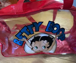 Vintage Betty Boop clear red duffle shoulder bag thumbnail 1
