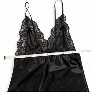 Black Floral Lace Babydoll Nightgown – Size S thumbnail 4