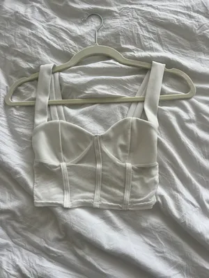 White Fox Mesh Bustier Corset Top thumbnail 1