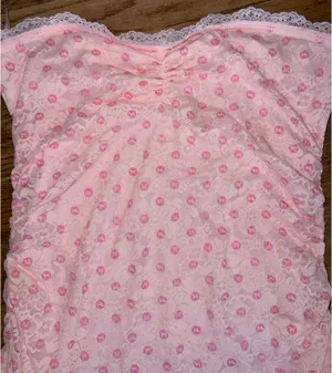 Loveshackfancy x PINK strapless lace mini dress thumbnail 4