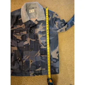 American Vintage Mens Camo Pockets Long Sleeve Collared Trucker Jacket Size L thumbnail 14