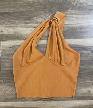 ZARA Gold Crop Top thumbnail 1