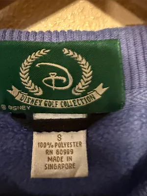 Disney Golf Collection Pullover Women's M Blue Fleece Logo Banded Hem Sweatshirt thumbnail 4