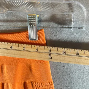 779 | Alphalete Seamless High Waisted Compression Biker Shorts‎ Orange Womens XS thumbnail 3