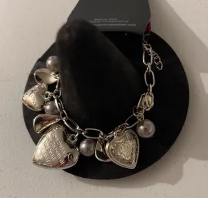 💙 NWT Paparazzi Silver Heart Scripture Charm Bracelet thumbnail 3
