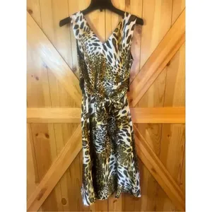 Rabbit Rabbit Rabbit Designs Cheetah Print Sleeveless Dress Size 8 (7170) thumbnail 3
