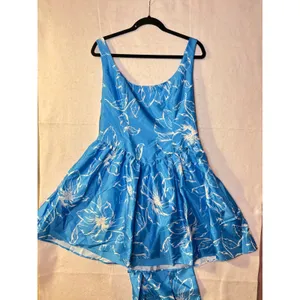 NWT Hutch Anthropologie Sleeveless Back-Bow Basque-Waist Mini Dress Blue Size L‎ thumbnail 3