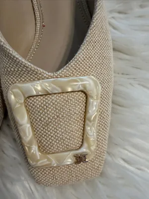Sam Edelman Beige Slip-On Mule with Decorative Buckle size 6.5 excellent conditi thumbnail 2