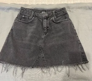 BDG Black Denim Mini Skirt thumbnail 1