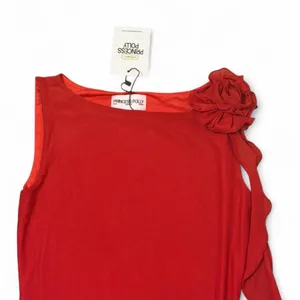 Princess Polly Lorello mesh Mini Dress Red with rose detail thumbnail 3