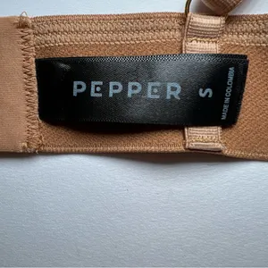 Pepper Everyday Lace Triangle Bralette in Tuscan‎ Tan size small thumbnail 3