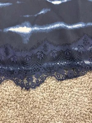 aerie Blue Tie-Dye Lace Trim Slip Dress thumbnail 3