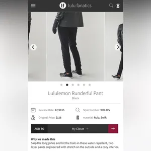 Lululemon Runderful Pant - size 2 thumbnail 10