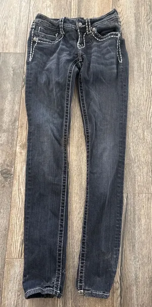 BUCKLE EXCLUSIVE Miss Me Skinny Jeans Womens 25 Contrast Stitch Embellished thumbnail 1