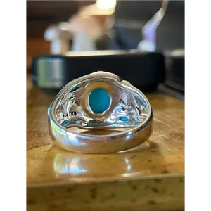 Sleeping Beauty Turquoise Sterling Silver Ring Size 9 Blue thumbnail 4