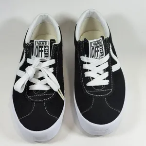 Vans Size-6.5 Womens Unisex Sport Low Skate‎ Sneakers Shoes Black/White Retro thumbnail 3