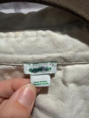 aerie Cream Button-Down Shirt Woman’s‎ Size Medium thumbnail 2