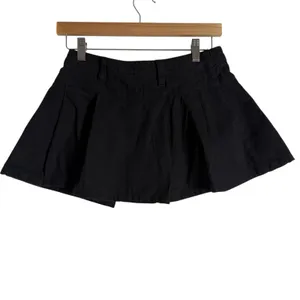 Free People Serena Black Pleated Micro Mini Skort Size 2 thumbnail 7
