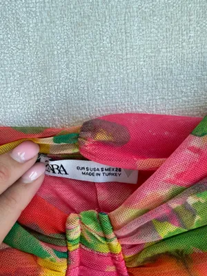 ZARA Floral Crop Top thumbnail 4