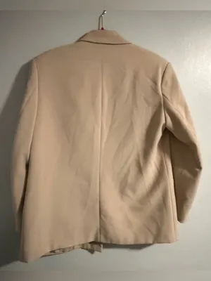 ZARA Taupe Double-Breasted Blazer thumbnail 2