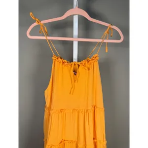Charlie‎ Holiday Orange Senorita Tiered Cotton Maxi Dress NWT Size 4 Boho thumbnail 4
