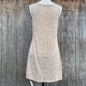 Cupshe Lightweight Tan Asymmetrical Ruched SleevelessSundress Coverup Size Small thumbnail 7