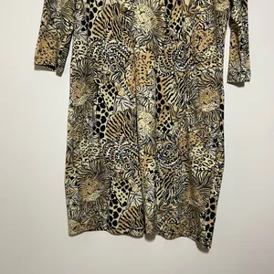 Lilly Pulitzer Tessa 3/4 Sleeve V-Neck Dress Rattan Walk On The Wild Side thumbnail 4