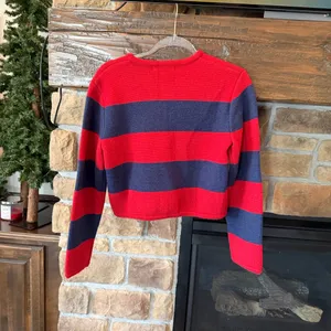 English Factory Striped Knit Cardigan thumbnail 7