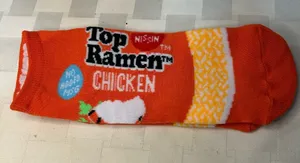 Top Ramen Chicken Orange Novelty No-Show Socks thumbnail 1